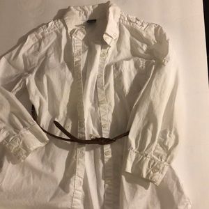Zara girls tunic button down with belt